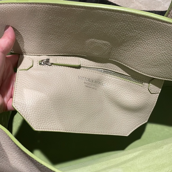 NWT: Vitoria Napoli Exquisite Pebble Leather Handbag. Made In Italy 🇮🇹 - Picture 8 of 11